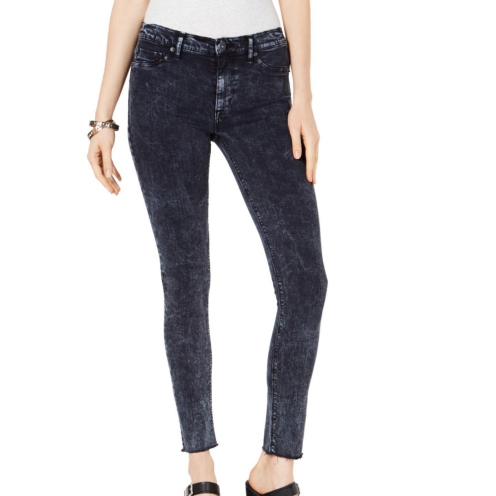 Hudson Womens Barbara Raw Hem Skinny Fit Jeans, Style # WHAR407TEN